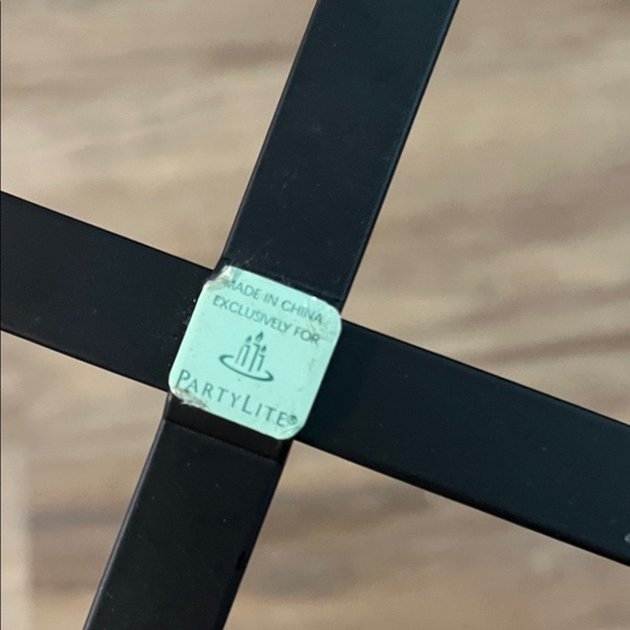 PartyLite Black Metal Stand 3 wick holder - Picture 2 of 2